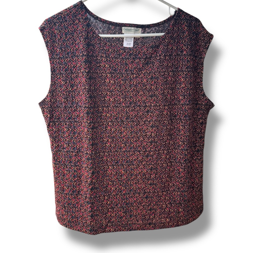 Coldwater Creek Women's Sleeveless Top Lightweight Sheer Professional 1x